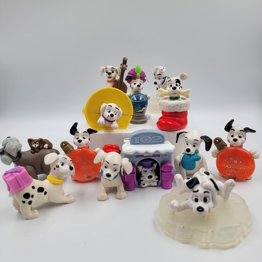 Disney 1996 McDonald's 101/102 Dalmatians Happy Meal Toys Lot of 13 Vintage